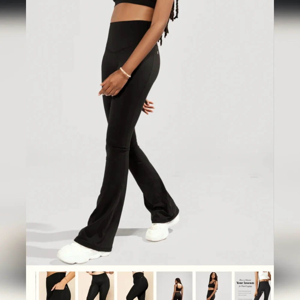 POPFLEX Supersculpt™ Flared Leggings with Pockets (Black) - Picture 10 of 10